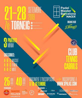 poster del torneo 7É TORNEIG PADEL MASTER BARCELONA BY NACEX