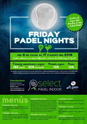 poster del torneo FRIDAY PÀDEL NIGHT