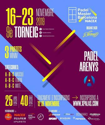 poster del torneo 9È TORNEIG PADEL MASTER BARCELONA BY NACEX