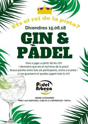 poster del torneo GIN & PÀDEL