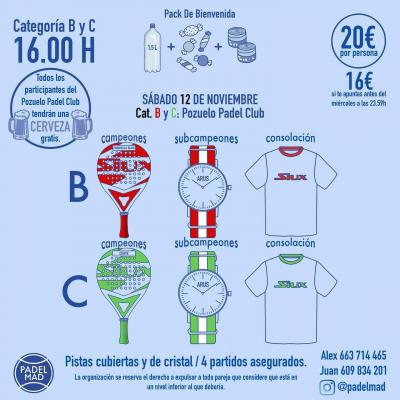 poster del torneo TORNEO PADELMAD