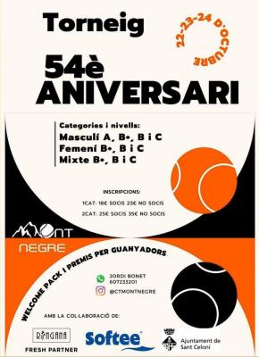 poster del torneo TORNEIG 54È ANIVERSARI