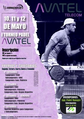 poster torneo I TORNEO DE PADEL AVATEL TELECOM