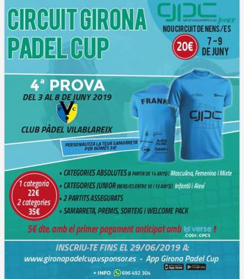 poster del torneo 4ª PROVA GIRONA PADEL CUP