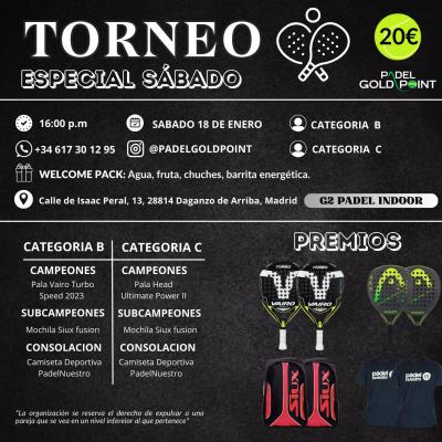 poster del torneo ESPECIAL TORNEO SÁBADO
