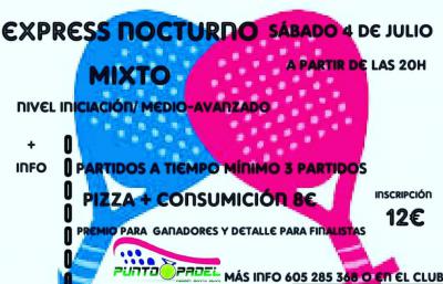 poster del torneo EXPRESS NOCTURNO MIXTO