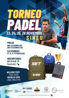 poster torneo TORNEO PADEL SET SINEU