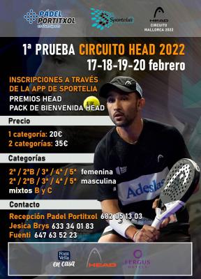poster del torneo 1ª PRUEBA CIRCUITO HEAD 2022