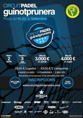 poster del torneo CIRCUIT PADEL GUINOT PRUNERA