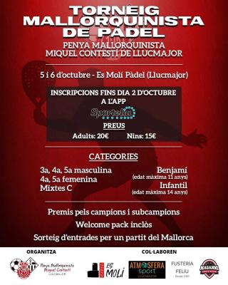 poster torneo TORNEIG MALLORQUINISTA DE PADEL