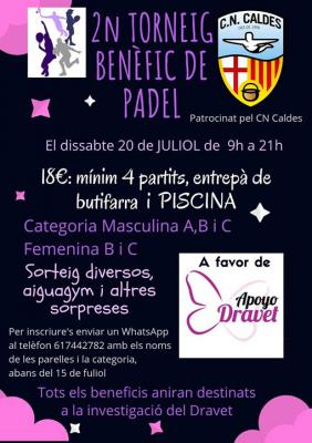 poster torneo 2N TORNEIG BENÈFIC DE PÀDEL