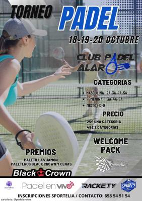 poster torneo TORNE PADEL ALARÓ