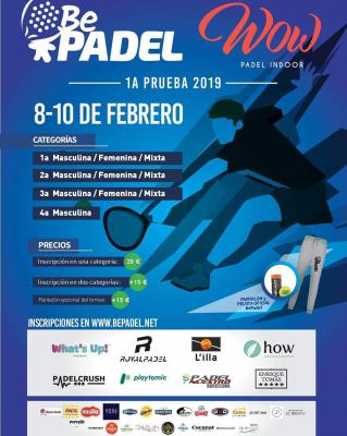 poster del torneo 1ª PRUEBA BePADEL TOUR 2019