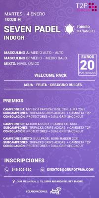 poster del torneo TORNEO T2P MAÑANERO MARTES 4 ENERO /MASCULINO & MIXTO/