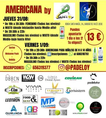 poster del torneo AMERICANA PADELOY