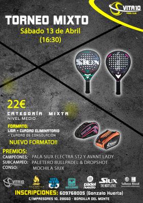 poster del torneo TORNEO MIXTO VITA10 (13 DE ABRIL)