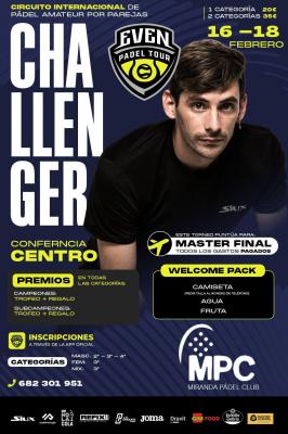 poster del torneo 2º CHALLENGER EVEN PADEL TOUR MPC MIRANDA DE EBRO