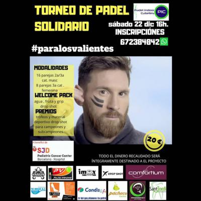 poster del torneo TORNEO DE PADEL SOLIDARIO