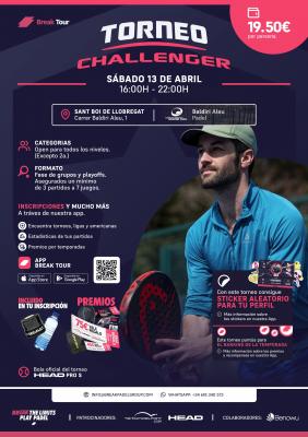 poster del torneo TORNEO CHALLENGER BALDIRI ALEU PADEL BY BREAK TOUR