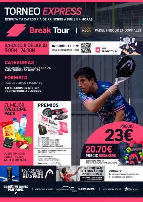 poster del torneo TORNEO 03 CIRCUITO PADEL INDOOR L'HOSPITALET BY BREAK TOUR
