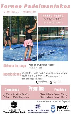 poster del torneo TORNEO PADELMANIAKOS