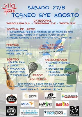 poster del torneo TORNEO BYE BYE AGOSTO