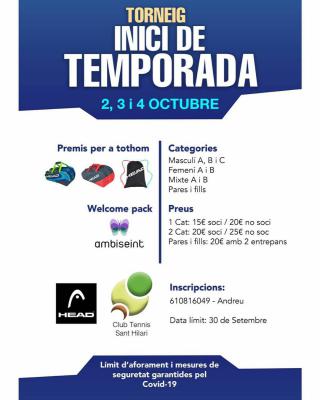 poster torneo TORNEIG INICI DE TEMPORADA