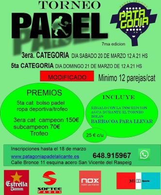 poster del torneo TORNEO DE PADEL