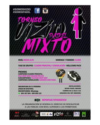 poster del torneo TORNEO VIZIO PADEL MIXTO