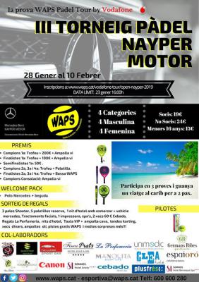 poster del torneo III TORNEIG PÀDEL NAYPER MOTOR