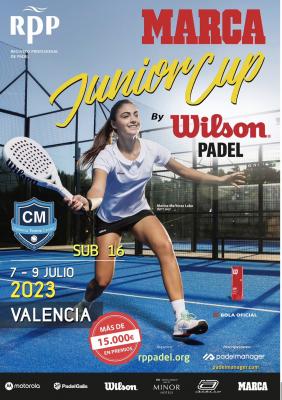 poster torneo RPP - MARCA JUNIOR CUP BY WILSON PADEL 2023