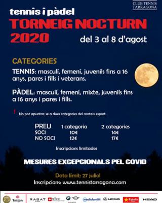 poster del torneo TORNEIG NOCTURN 2020