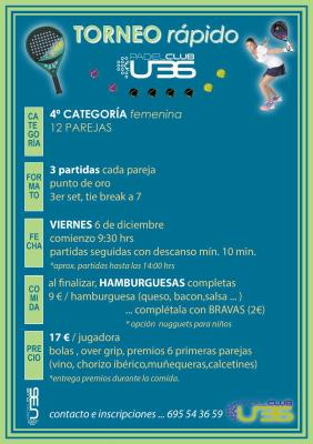 poster torneo TORNEO RÁPIDO U36