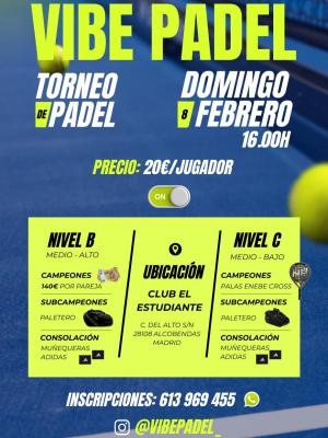 poster del torneo VIBE PADEL