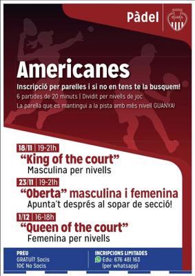 poster del torneo AMERICANA -KING OF THE COURT-
