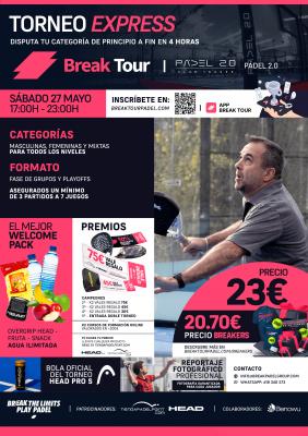 poster del torneo TORNEO 03 CIRCUITO PADEL 2.0 BY BREAK TOUR
