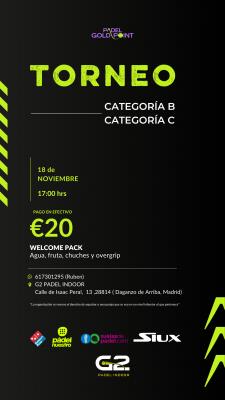 poster del torneo TORNEO PADELGOLDPOINT