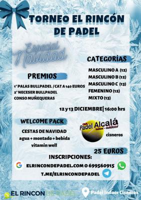 poster del torneo TORNEO EL RINCÓN DEL PADEL ESPECIAL NAVIDAD