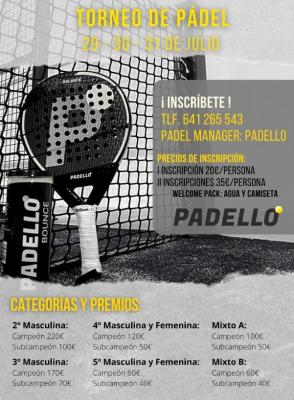 poster del torneo TORNEO PADELLO INDOOR