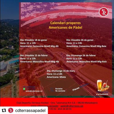 poster del torneo AMERICANA MASCULINA NIVEL MEDIO-ALTO