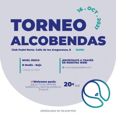 poster del torneo TORNEO PLAY4PADEL ALCOBENDAS