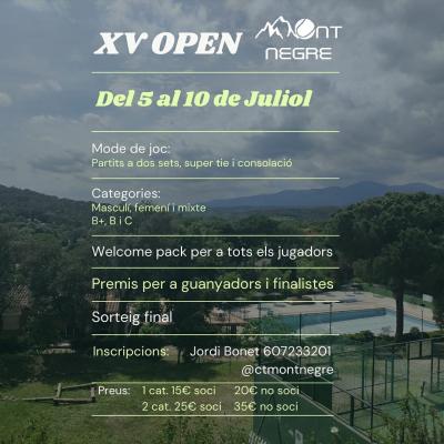 poster del torneo XV OPEN