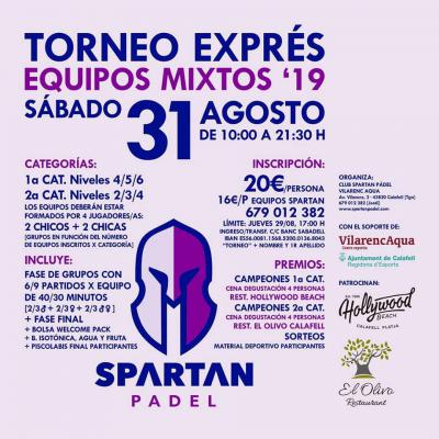 poster torneo TORNEO EXPRÉS EQUIPOS MIXTOS '19