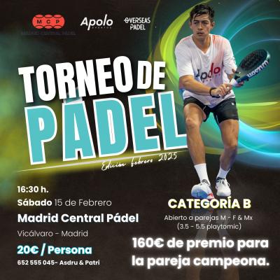 poster del torneo TORNEO APOLO EVENTOS 160€ PREMIO