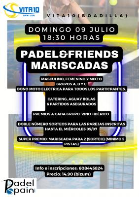 poster del torneo TORNEO PADEL&FRIENDS MARISCADA ( TORNEO PUNTUABLE)