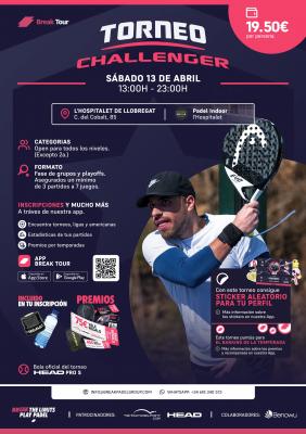 poster del torneo TORNEO CHALLENGER PADEL INDOOR L'HOSPITALET BY BREAK TOUR