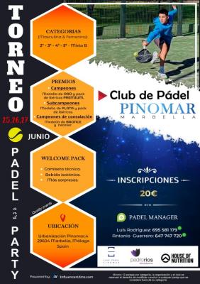 poster torneo TORNEO PADEL AND PARTY