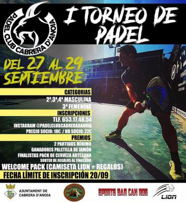 poster torneo I TORNEO DE PADEL