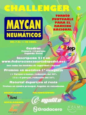 poster del torneo CHALLENGER MAYCAN NEUMÁTICOS