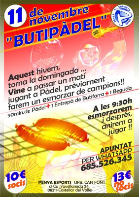 poster del torneo TORNEIG BUTIPÀDEL